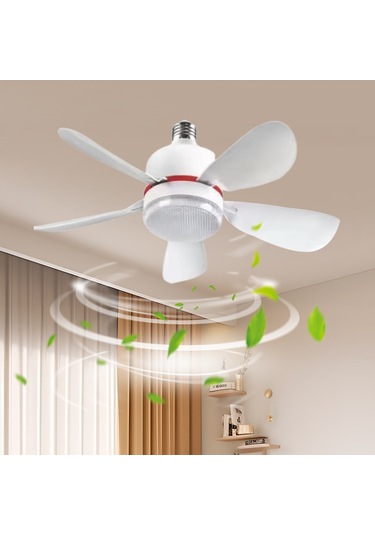 Ev Tipi Sessiz Fan Avize Aydınlatmasıhepsi Bir Arada Fan Beyaz