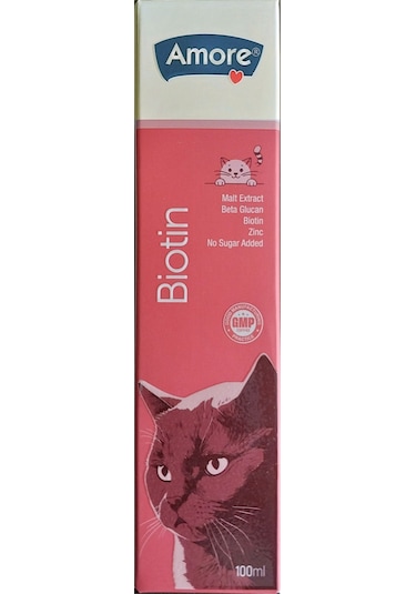 Amore Biotin Kedi Malt Paste Çinko D Biyotin 100 ML