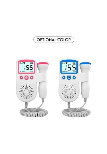 Yunjiwu Gebelik Fetal Doppler Bebek Kalp Atış Monitörü 50-230bpm 3mhz Mavi