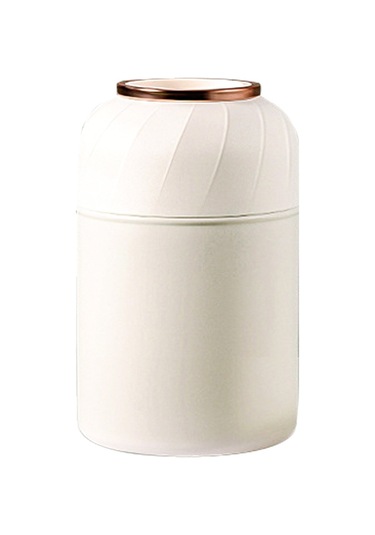 Hallow-1050ml Büyük Kapasiteli Bebek Maması Kavanozu Paslanmaz Çelik Beyaz