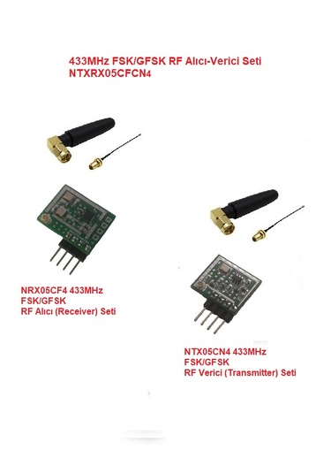 433mhz Fsk/gfsk Rf Alıcı Verici Seti Ntxrx05cfcn4