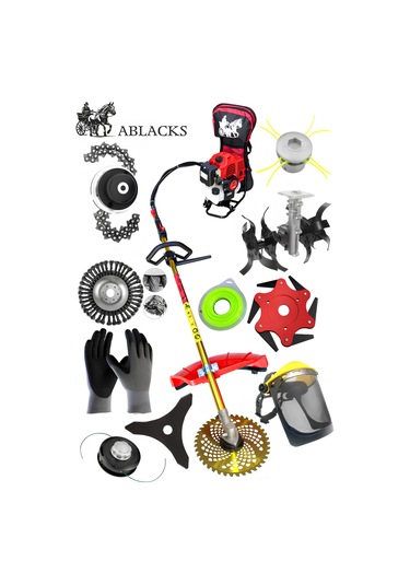 Ablacks C-52 Profesyonel Sırt Tırpan + Akrep Çapa Aparatı + 10 Lu Bahçivan Seti