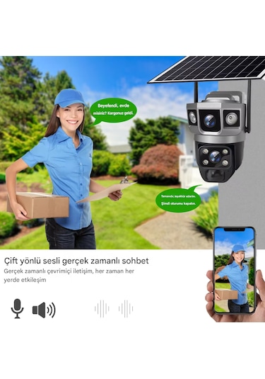 4g Sim Kart 12mp Wıfı Güneş Enerjili Kamera Açık Kablosuz 8k