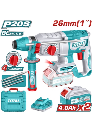 Total TRHLI202682E 2x4.0AH  Lı-Ion Akülü Kırıcı Delici