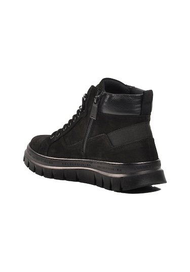 Siyah Nubuk Hakiki Deri Erkek Bot 250115 M Siyah Nubuk