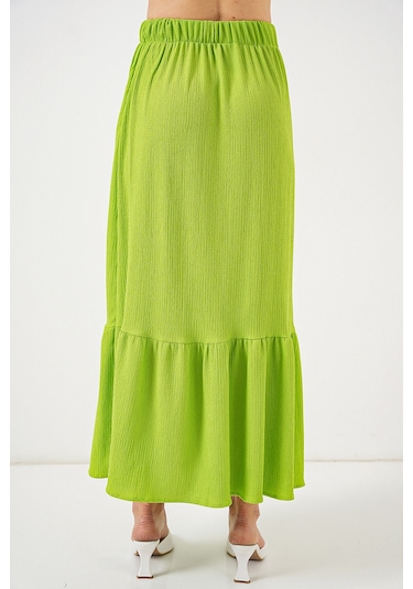 1886 Uzun Örme Etek - E.yeşil Yeşil