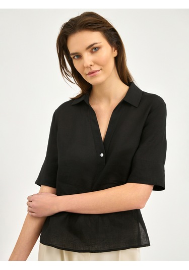 Karaca Kadın Regular Fıt Gömlek-siyah 12.25s.04.017 Siyah