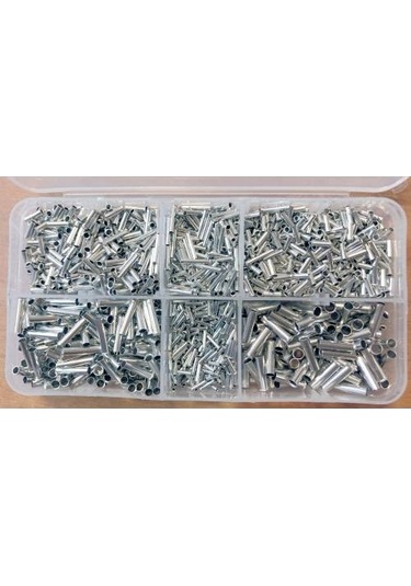 2000 Parça Bakir Bağlantı Boru Terminal Izolesiz Yüksük 0.5-2.5