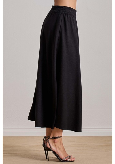 Maxi Siyah Simli Etek Siyah