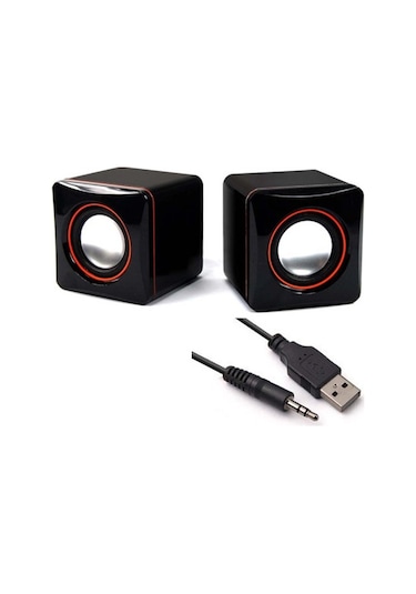 Multimedya 1+1 Mini Pc Hoparlör 2.0 Usb Speaker 2.5w