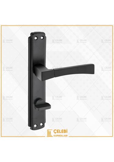 Viktorya Kol Aynalı Siyah Wc Kapı Kolu