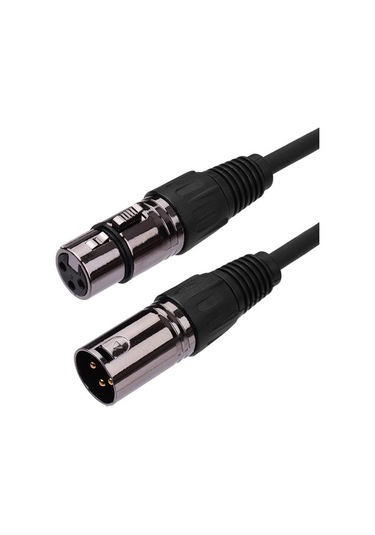 Fortunelane Muslady C2223 3 Pin Xlr Ses Kablosu, 5 Metre, Siyah, Hafif Demlenmiş Ses İletimi