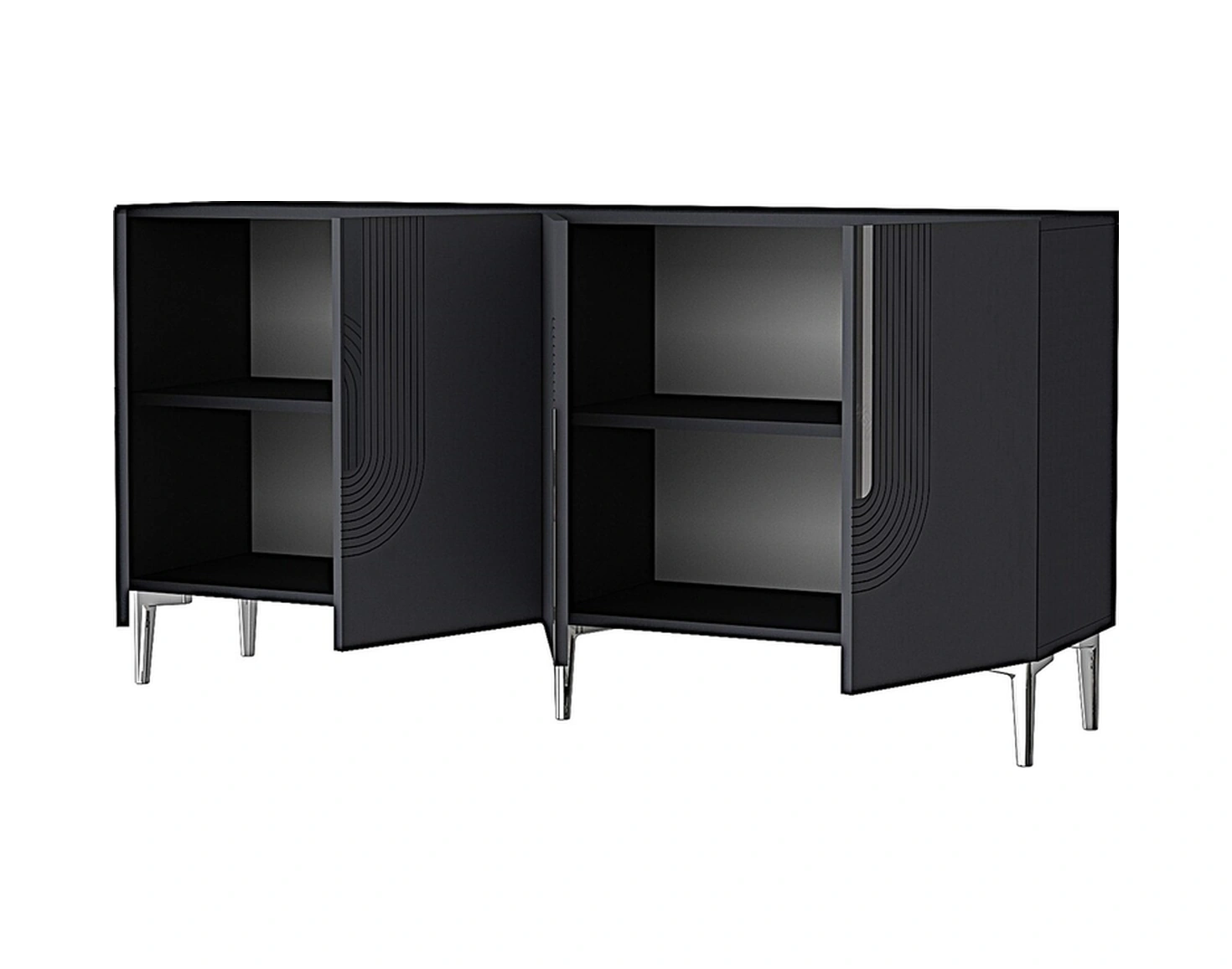 Ka1516as Meyra Konsol, Kahve Köşesi, Tv Sehpası Antrasit-sılver 150cm Antrasit