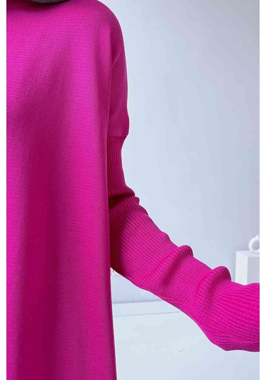 Mira Merserize Tunik - Fuşya Fuşya
