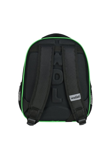 Waddell Siyah Yeşil Dinazor Baskılı İlkokul Çantası - Waddell Bag