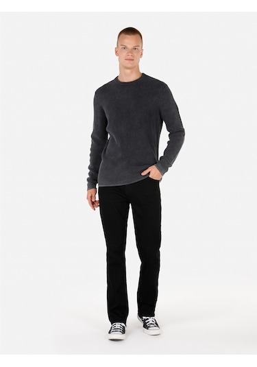 Colins Antrasit Erkek Kazak Antrasit