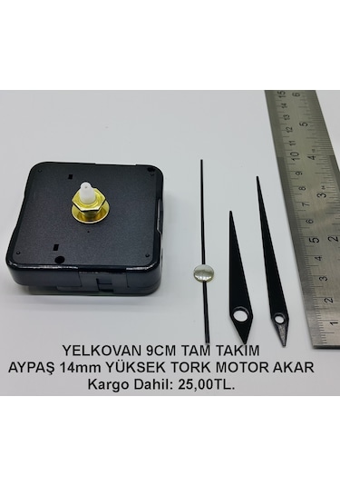 Duvar Saati Mekanizması Saat Motoru + Metal Akrep-Yelkovan-Saniye Diğer