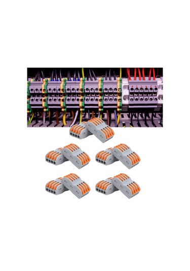 Youtek 10 Adet Kompakt Elektrik Kablosu Bağlayıcı - Levye Somun Terminale Spl-4 - Hızlı Birleştirme Tipi - Ateş Direnci Ve Yüksek Akım Dayanımı