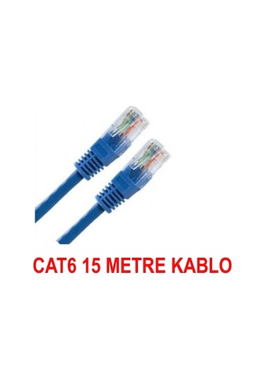Cat6 Kablosu Ethernet 15 Metre Internet Modem Lan RJ45