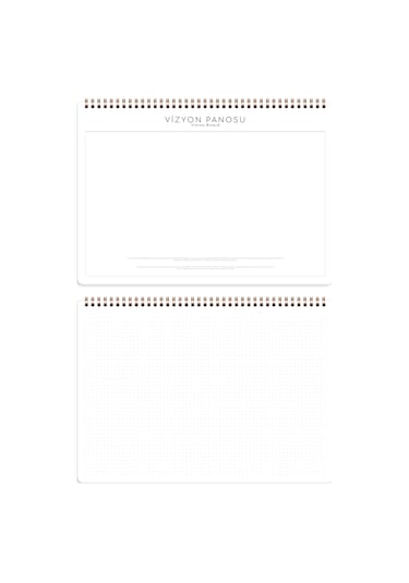 2026 Haftalık Spiralli Masaüstü Planlayıcı 24x34 Cm - Desk Planner Manzara Çok Renkli