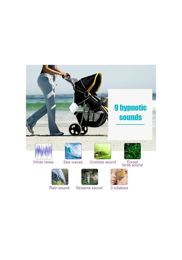 Hombey Bebek Uyku Masini - 9 Sessizleyici Ses Beyaz Gürültü, Dalga, Yağmur İle Uyku Yardimi, Usb Şarjlı Ve Taşınabilir, Zamanlayıcı Fonksiyonlu Diğer