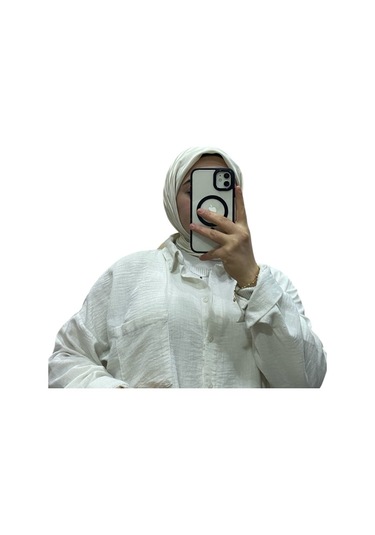 Losyana Jakarlı Su Yolu Desenli Eşarp 1034 ekru