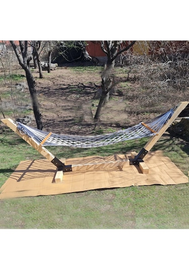 Salıncak Hamak Ahşap Ayağı Ahşap Hamak Ayağı Siyah