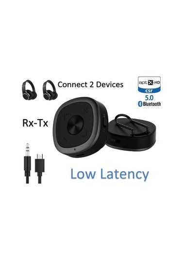 Bt5.0 Rx-tx Kablosuz Ses Adaptörü Aptx Csr Ll Çift Kulaklık Bağlantı