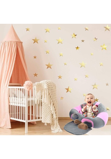 Bebek Destek Oturma Minderi Bebeyatmaz- Gri Pembe