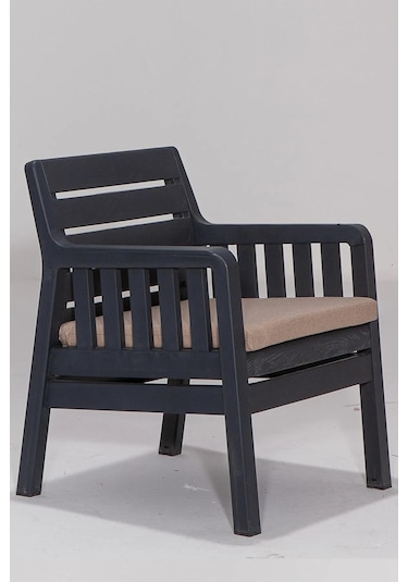 Silva Minderli 2+1+1+s Antrasit Balkon&bahçe&teras Takımı Antasit