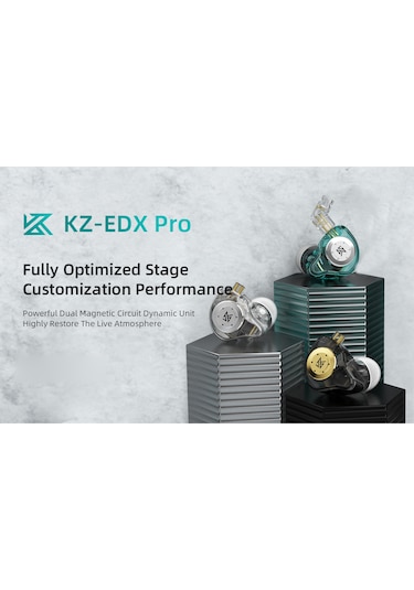 Kz Edx Pro Dinamik Sürücü Hifi Mikrofonsuz Kablolu Kulak İçi Kulaklık Siyah Diğer
