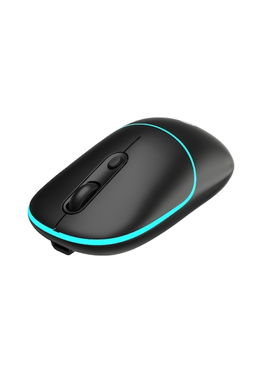 Lecoo WS210 Kablosuz 1600DPI 6 Tuşlu Çift Modlu RGB Şarj Edilebilir Sessiz Mouse