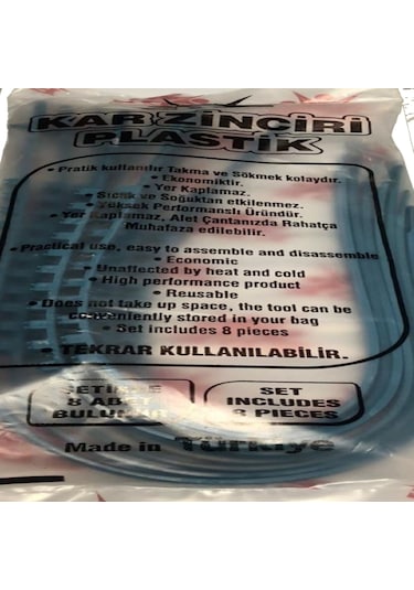 Oto Plastik Lastik Kar Zinciri Araç Paleti 8 Adet