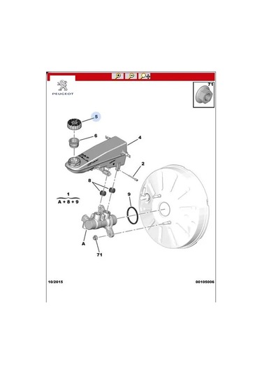 Fren Hidrolik Depo Kapaği C4 Peugeot 1688140180 4643.31