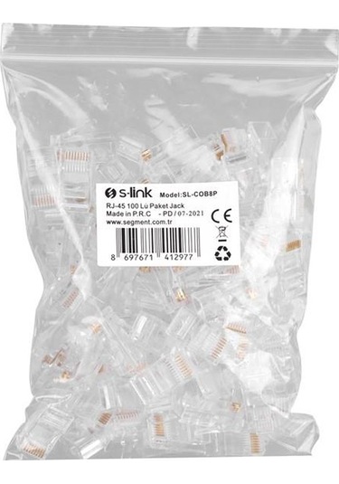 S-link Sl-cob8p Rj-45 100 Lü Paket Jack-121382