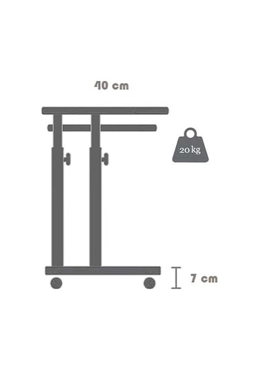Yükseklik Ayarlı Ve Klavyelikli Çalışma Masası - Ceviz