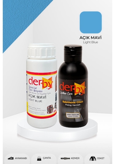 Derby Deri Mont Boyası ve Sabitleme Cilası 100 G Set