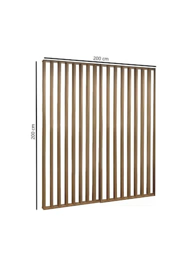 200cm X 200cm Ahşap Çıtalı Paravan Oda Ayırıcı Seperatör Duvar Dekor 200cm X 200cm