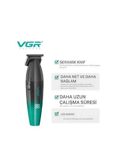 Vgr V-906 DLC T-Blade 9000 Rpm Tıraş Makinesi