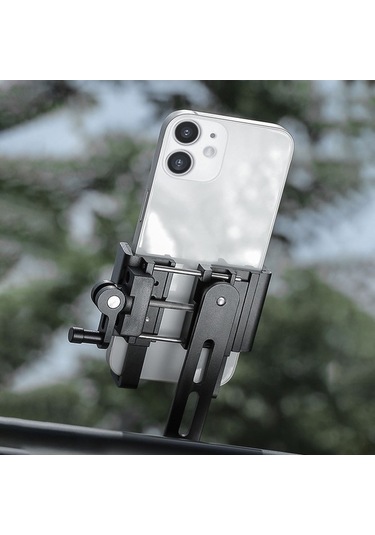 Tongxida Yp0715080 Alüminyum Telefon Tutucu, Siyah, Bisiklet Montajı, Bisiklet Gps Braketi, Uygun Siyah