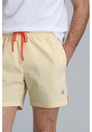 Lufian Erkek Strıped Deniz Şortu 111220087 Sarı