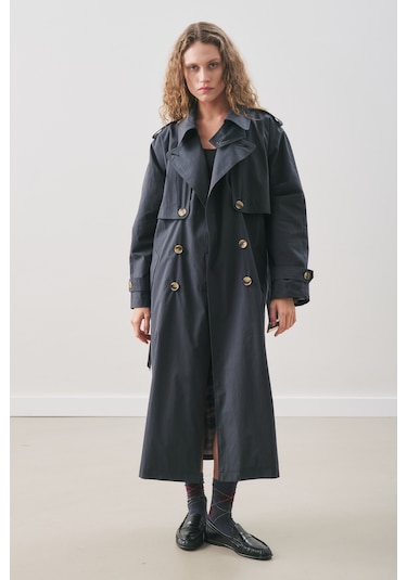 Zurıch Oversıze Trençkot Lacivert Lacivert