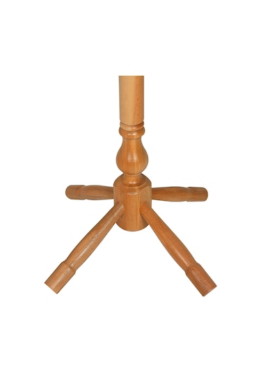 Refilya Masif Ahşap Tornalı Askılık Natürel Cilalı Doğal