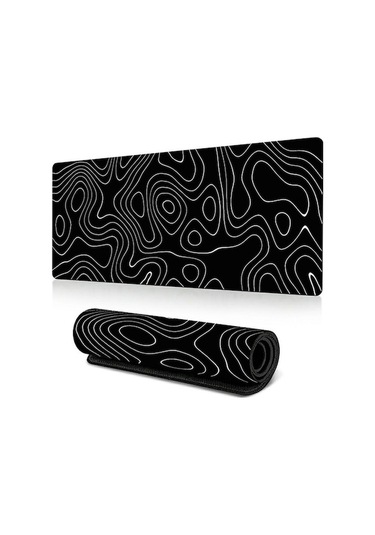 Cbtx 300 X 600 X 3mm Soyut Desenli Kauçuk Mouse Pad Kaymaz Büyük Mouse Mat - Stil U Stil U