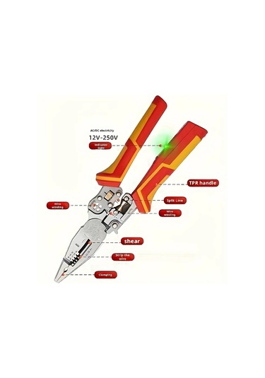 Xuweiwei Ltl1009 Y Igne Burunlu Cok Fonksiyonlu Tel Siyirma Pensesi 12 26 Awg Tpr Sap Elektrikciler Dıy Guvenlik Kilidi Ergonomik Dayanikli