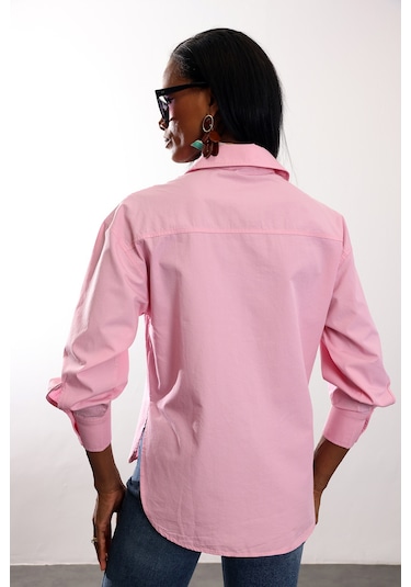5in1Canpolat Pembe Regular Kesim Gömlek 4094 Pembe