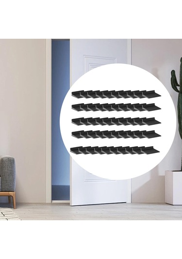 Suntek Magideal 50 Adet Kapı Köşe Contaları Köpük Pencere Siyah