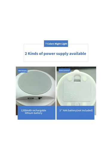 Springsun Yumuşak Dokulu Bebek Gece Lambası - 7 Renkli Dokunmatik Kontrollü Şarj Edilebilir Yunus Şeklinde Led Işık Çok Renkli