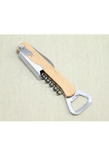 River World Açacak Şarap Açacağı Tirbüşon Paslanmaz Çelik Ahşap Renkli