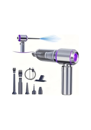 Dashanshop 16000pa Kablosuz El Süpürgesi Silvery Purple 4ü1 Fonsuz Motor 3 Hız Uzun Şarjlı Araç Ev